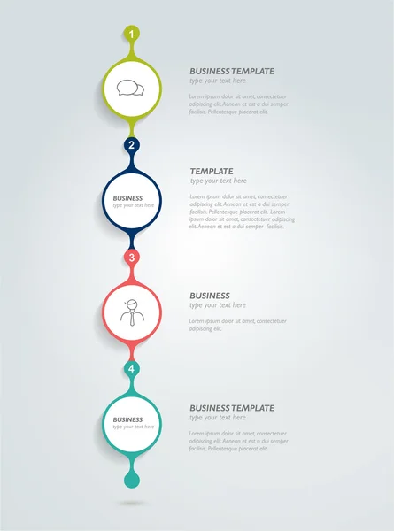 Infographic šablona časová osa. vektorové kruhu nápis. — Stockový vektor