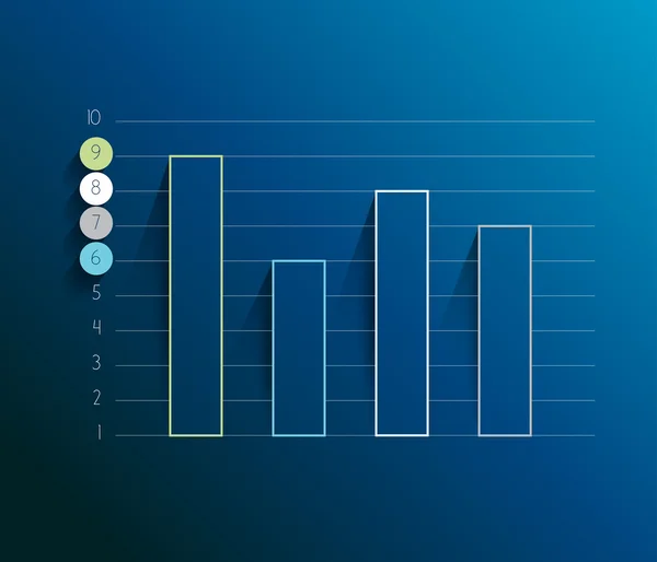 Esempio di grafico di progettazione business lined. Grafico infografico . — Vettoriale Stock