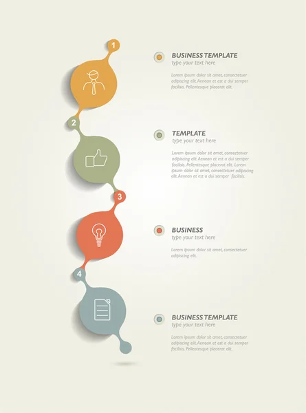 Modèle d'infographie chronologique. Bannière de cercle vectoriel . — Image vectorielle