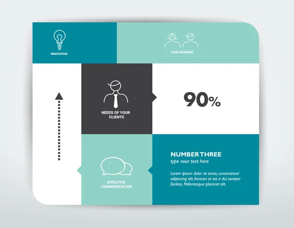 Buntes Schachteldiagramm. Infografik-Moduldiagramm. — Stockvektor