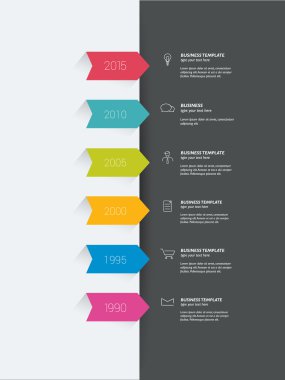 Zaman çizelgesi konuşma kabarcık kavramı. Infographic.