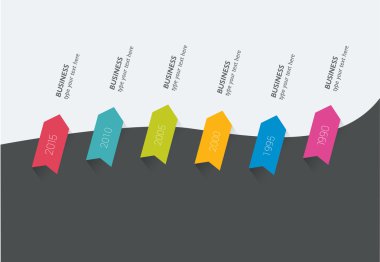 Zaman çizelgesi konuşma kabarcık kavramı. Infographic.