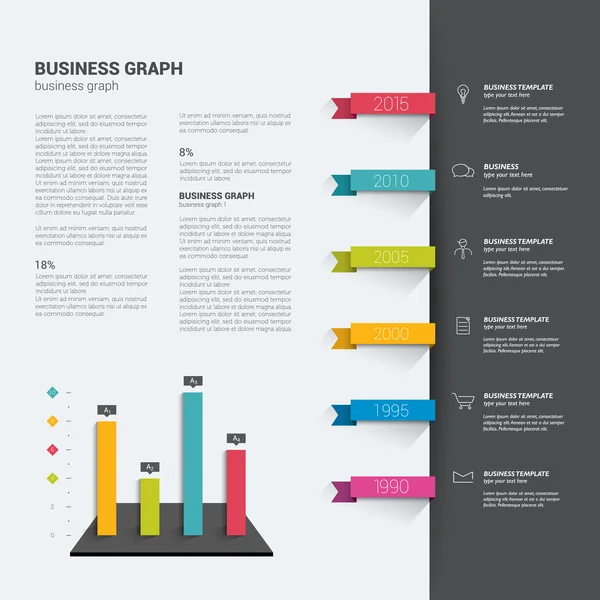 Brochure pagina. Magazine lay-out voor infographics. Websjabloon. — Stockvector