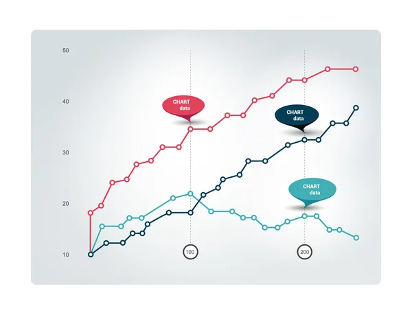 Gráfico de infográficos. Gráfico alinhado . — Vetor de Stock