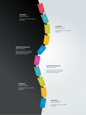 Zaman çizelgesi sadece yuvarlak şablonu. Vektör minimalist afiş.