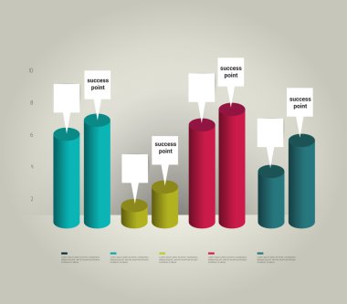 iş 3d tasarım grafik örneği. infographics grafik.