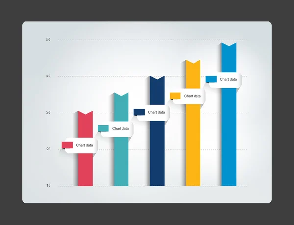 Example of business 3D design graph. Infographics chart. — Stock Vector