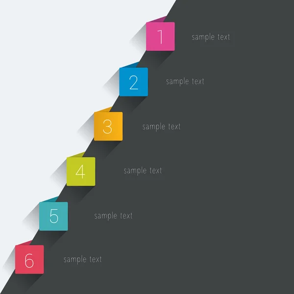 Tijdlijn. Stap voor stap sjabloon. Infografisch. — Stockvector