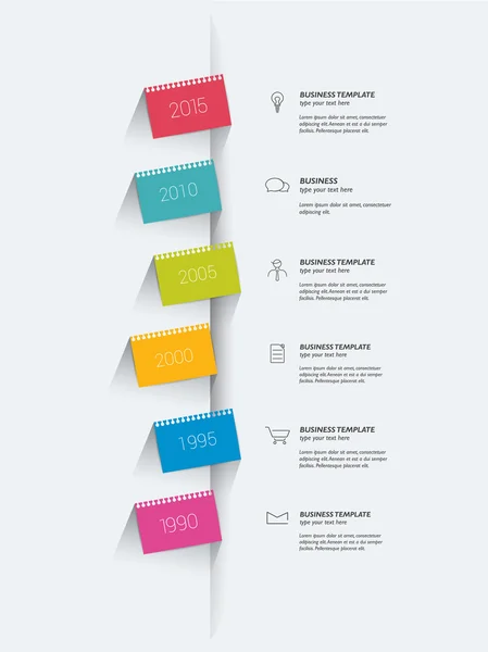 Timeline. Step by step template. Infographic. — Stock Vector