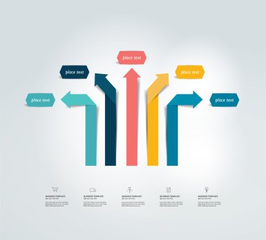 Ok infographics düzeni. Vektör.