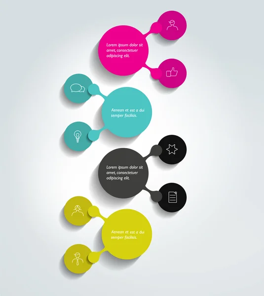 Stroomdiagram tab. Infographic element. — Stockvector