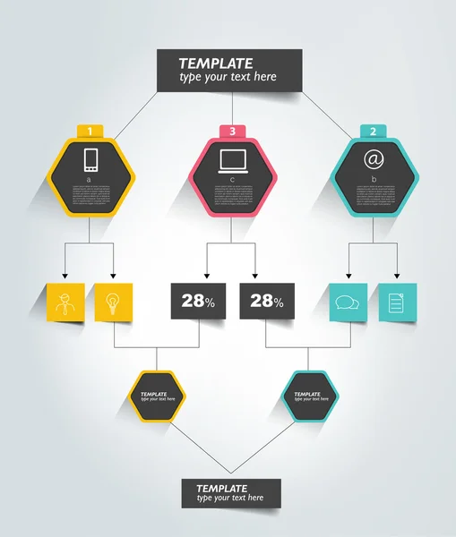 Guia de fluxograma. Elemento infográfico . —  Vetores de Stock