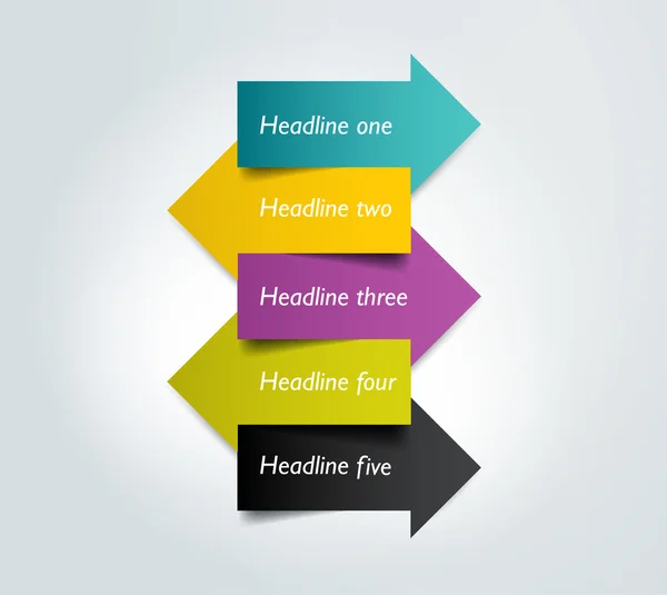 Steg för steg-diagram. Infographic flat tab. — Stock vektor