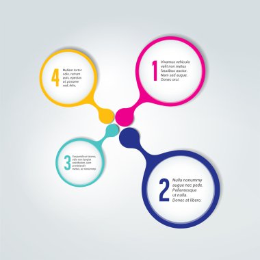 Numaralandırılmış şablon, düzen. Infographic öğesi.