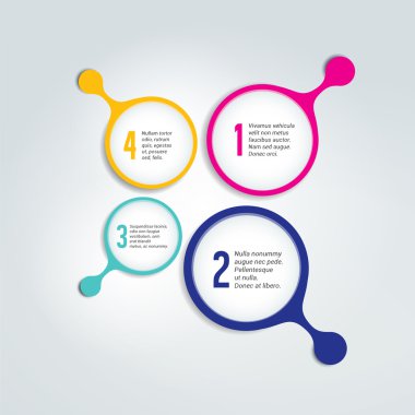 Numaralandırılmış şablon, düzen. Infographic öğesi.