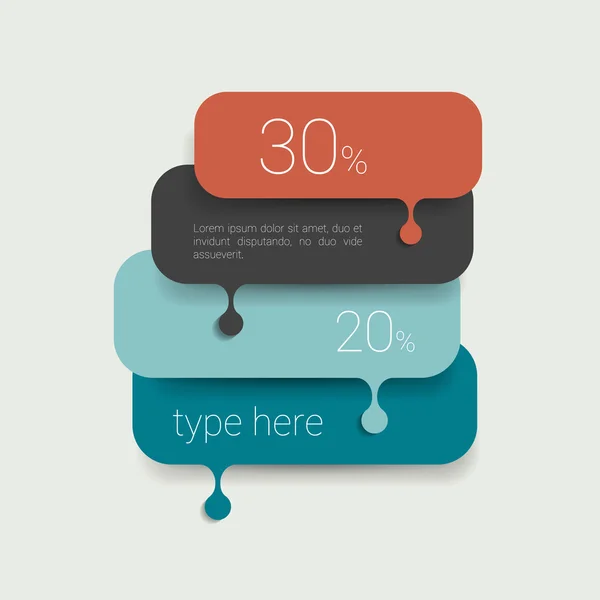 Sprechblasendiagramm, Schema. infografisches Element. — Stockvektor