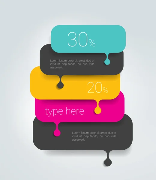 Diagramma a bolle vocali, schema. Elemento infografico . — Vettoriale Stock