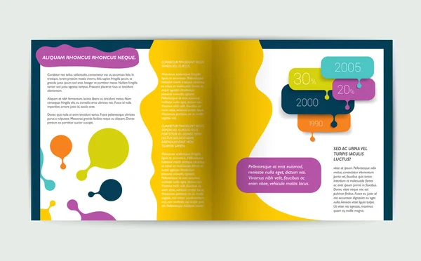 Brochure pagina. Magazine lay-out voor infographics. Websjabloon. — Stockvector