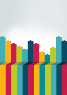 Ok şablonu. Renk vektör iş geçmişi.