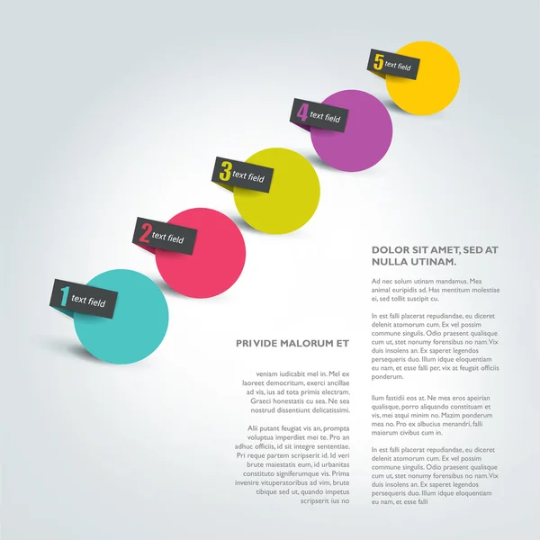 Brochure, flyer pagina. Magazine lay-out voor infographics. Websjabloon. — Stockvector