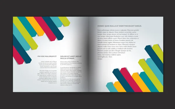 Brochure, flyer pagina. Magazine lay-out voor infographics. Websjabloon. — Stockvector