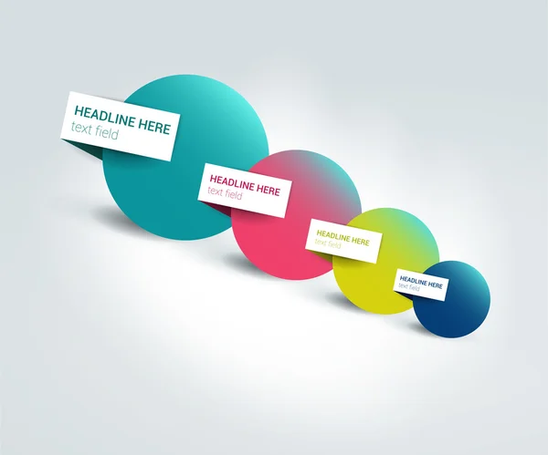 Steg för steg mall. Numrerade diagram. Infographic element. — Stock vektor