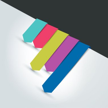 Ok, çizgili şablonu. Renk düzeni, diyagram, grafik. Infographics.