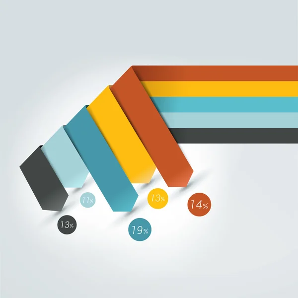 Arrow, stripes template. Color scheme, diagram, chart. Infographics. — Stock Vector