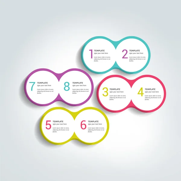 Twee elementen scheme, diagram. Infographic duo sjabloon. Verschillende kleur banners. — Stockvector