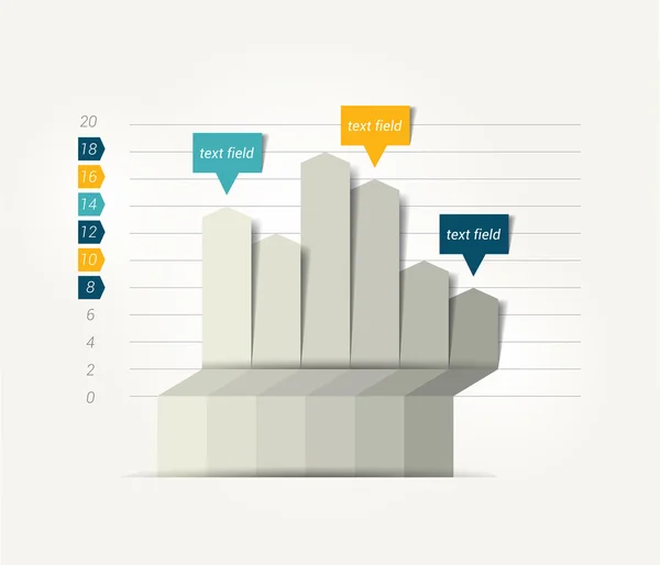 Chart, graph. Info graphics element. — Stock Vector