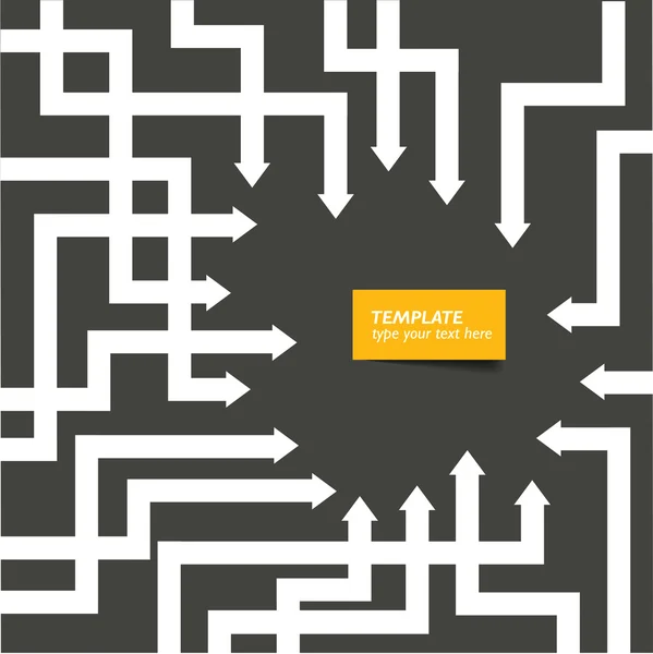 Flechas apuntando al centro. Elementos del conjunto de infografías . — Archivo Imágenes Vectoriales