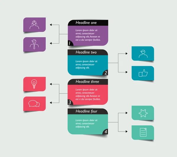 Diagrama de diagrama de flujo, esquema. Elemento infográfico. — Archivo Imágenes Vectoriales