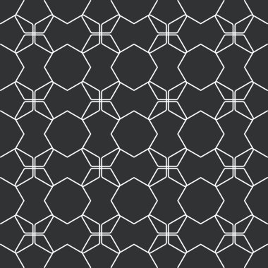 Altıgen çizgi deseni. Süsleme yineleyin. Siyah ve beyaz renk.
