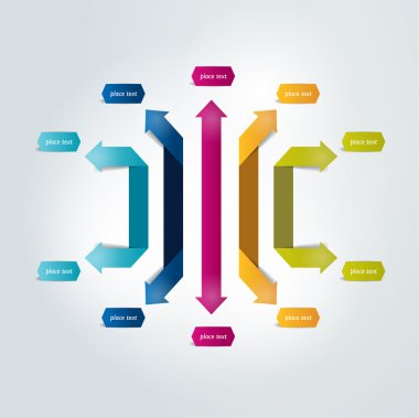 Ok infographics düzeni. Vektör.