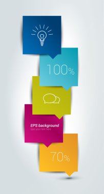 Networt kare konuşma kabarcıklar akış şeması. Infographics.
