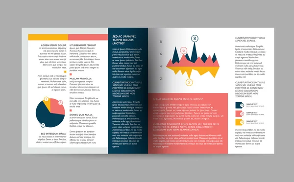 Brochura, modelo de cobertura de layout de relatório. Informação gráfica . — Vetor de Stock