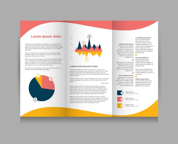 Modelo de design de brochura. Documento triplo . —  Vetores de Stock