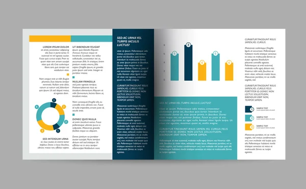 Brochura, modelo de cobertura de layout de relatório. Informação gráfica . — Vetor de Stock