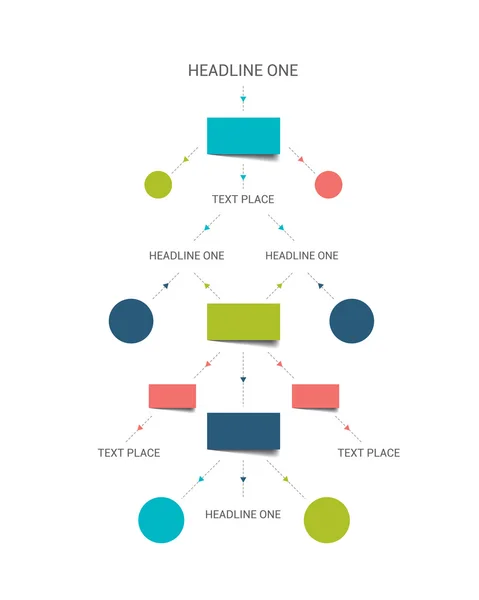 Flödesdiagram. Infografiska element. Vektorns utformning. — Stock vektor