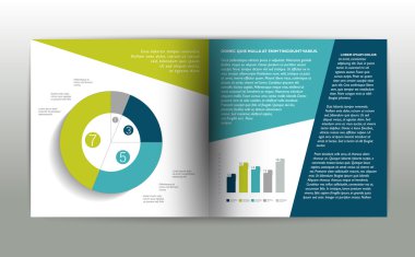 Düzen, şablon sayfa. Broşür, rapor, metin tasarım.