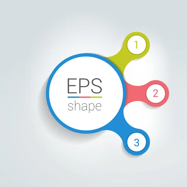 Circle number diagram, options, step by step template. — Stock Vector