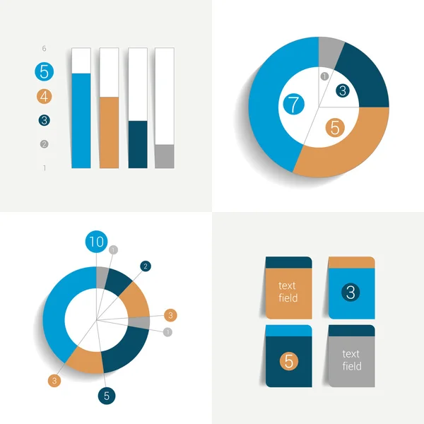 Eine Reihe von infografischen Elementen. — Stockvektor