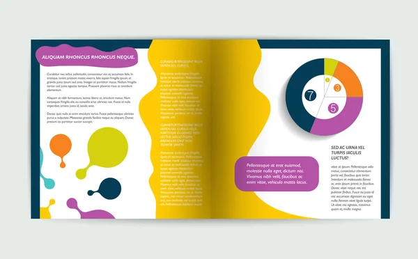 Brochureontwerp. Magazine lay-out voor infographics. — Stockvector