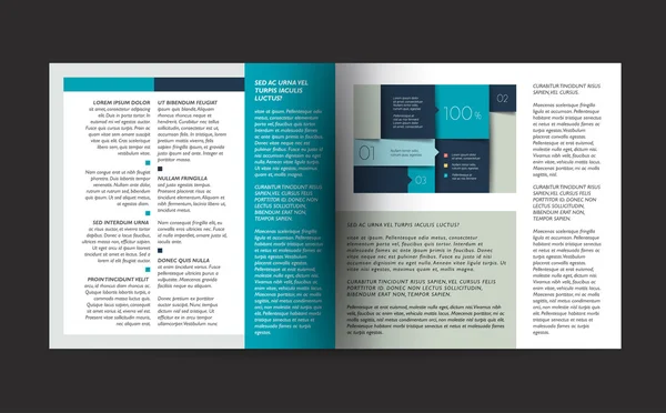 Página del folleto. Diseño de revista para infografías. Plantilla web . — Vector de stock