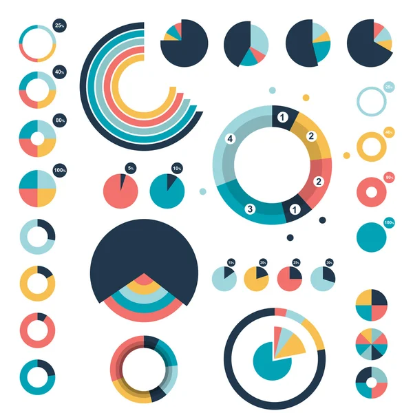 Circle chart templates collection — Stock Vector © tovovan_ 14279803