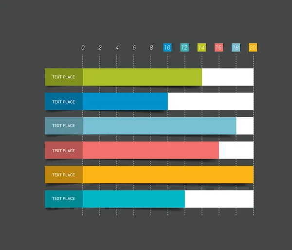 平面图表，图表。简单的颜色可编辑。Infographics elements. — 图库矢量图片