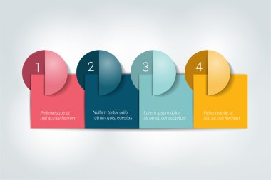Numaralandırılmış şablonu. Infographics colummn afiş.
