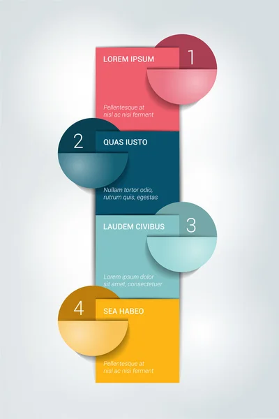 Plantilla numerada. Banner de columna de infografías . — Archivo Imágenes Vectoriales