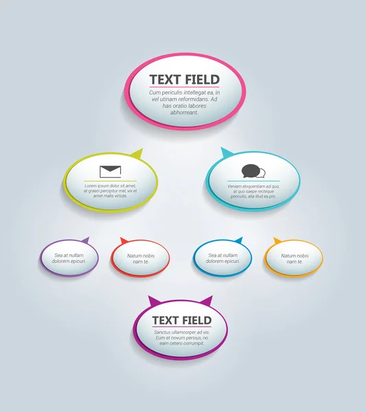 Diagrama de diagrama de flujo, esquema. Elemento infográfico. — Vector de stock