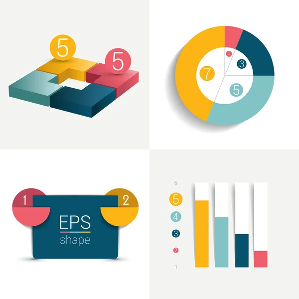 Éléments d'infographie minimalistes plats. Conception vectorielle . — Image vectorielle